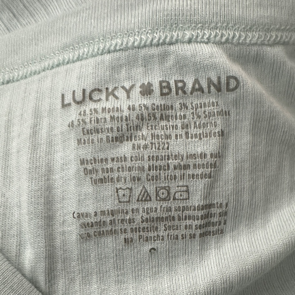 Lucky Brand Soft Mint Ribbed Tee - Picture 5 of 5